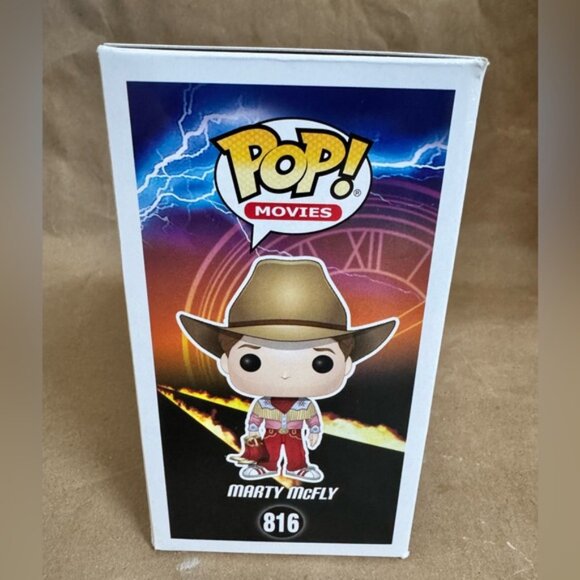 NWT Funko Pop Back to The Future III #816 Marty McFly in Old West - Picture 4 of 6